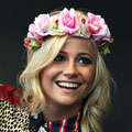 Pixie Lott works a Rock 'N Rose flower headband at Cornbury Music Festival