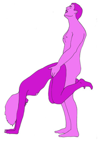 The downward dog sex position