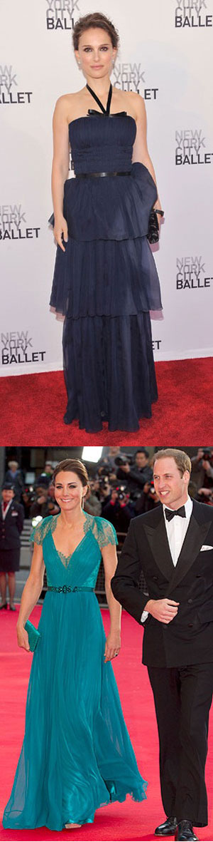 This week's best dressed feat Kate Middleton & Natalie Portman
