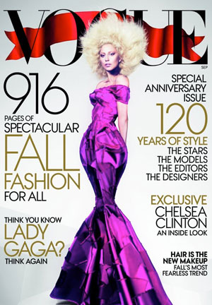 Lady Gaga leaks her Vogue US September cover on Twitter