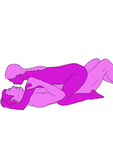 The woman acting the part of the man sex position