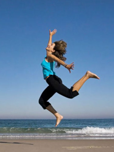 Woman jumping