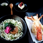 Aqua Kyoto's shrimp tempura udon