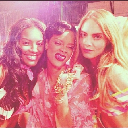 Rihanna with VS models