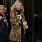 Kate Moss does winter chic in leopard print
