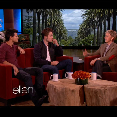 Robert Pattinson and Taylor Lautner on Ellen