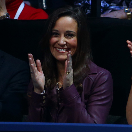 Pippa Middleton does purple leather and leopard print at ATP tennis finals