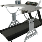 Workout at work with the treadmill desk