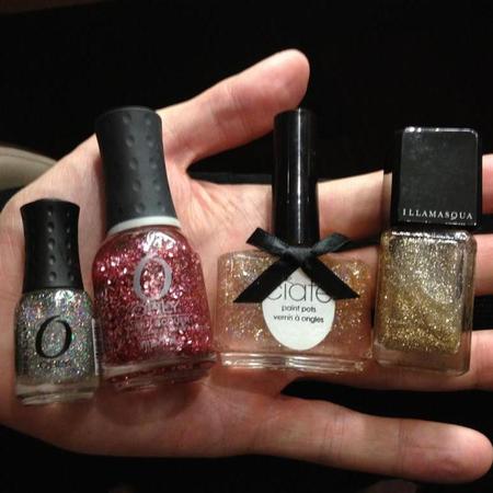 Leona Lewis' glitter nail varnishes