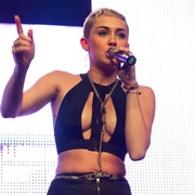 Miley Cyrus performing Decisions