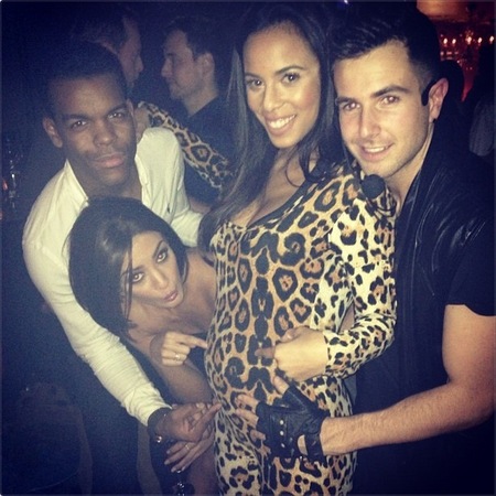 Rochelle Humes shows off baby bump in 90s leopard print catsuit