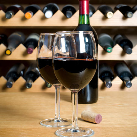 Bottle of red wine