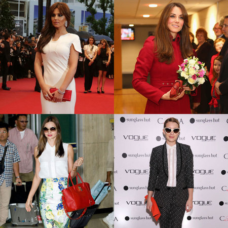 CELEBRITY TREND: Colourful red bags
