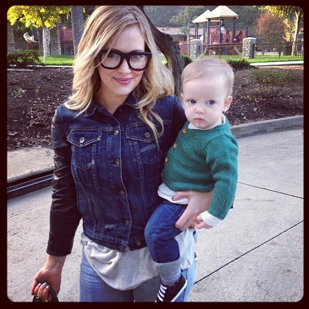 Hilary Duff and son Luca Comrie