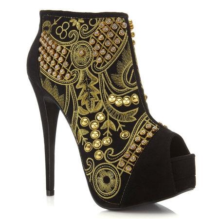 Miss Selfridge Passion brocade boots