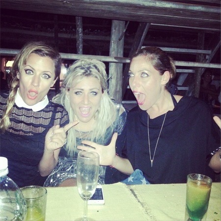 Caroline Flack sees in the New Year with a side-swept plait