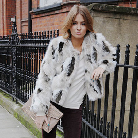 COAT CRUSH: Millie Mackintosh's shaggy Rare style