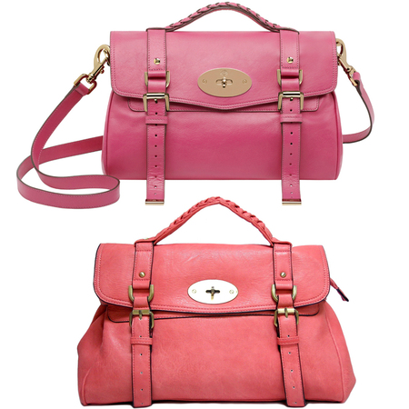 BAG BATTLE: Mulberry's raspberry Alexa handbag vs. A-Schu pink satchel