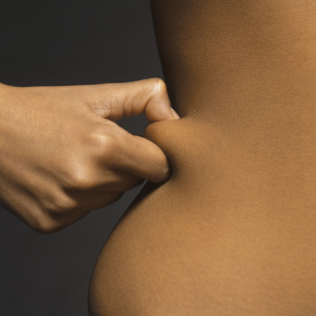 pinching body fat