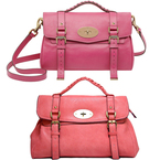 BAG BATTLE: Mulberry's raspberry Alexa handbag vs. A-Schu pink satchel