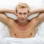 man in bed