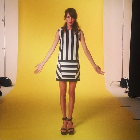 Alexa Chung rocks monochrome prints for new shoot
