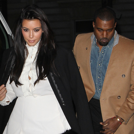 Kik Kardashian and Kanye West in Paris