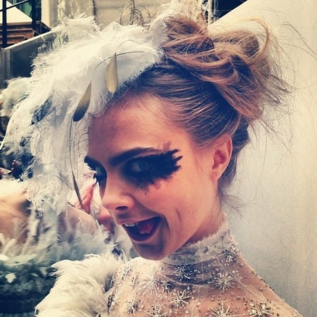 Cara Delevingne at Chanel Haute Couture Spring/Summer 2013
