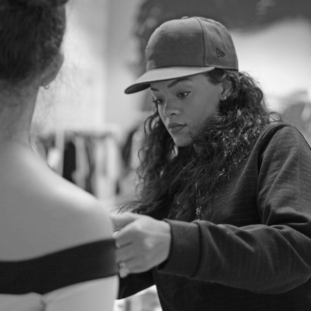 Rihanna behind the scenes at River Island