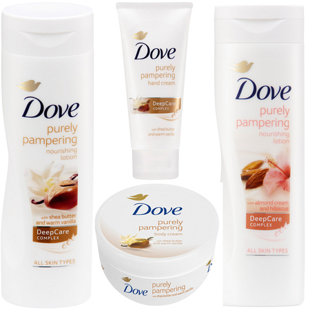 Dove Purely Pampering moisturisers