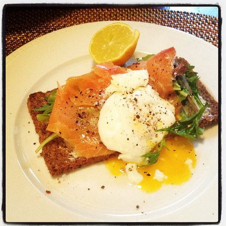 Rosie Huntington-Whiteley's smoked salmon lunch
