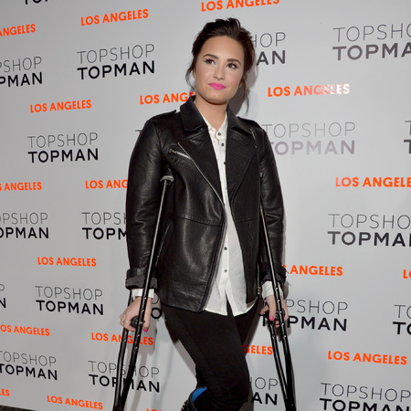 Demi Lovato at Topshop Topman LA store opening