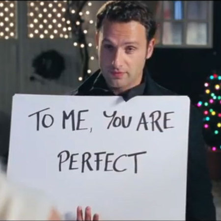 Love Actually romantic scene