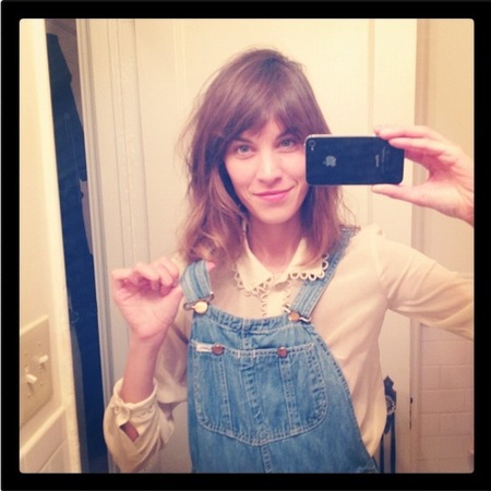 Alexa Chung wearing dunagrees