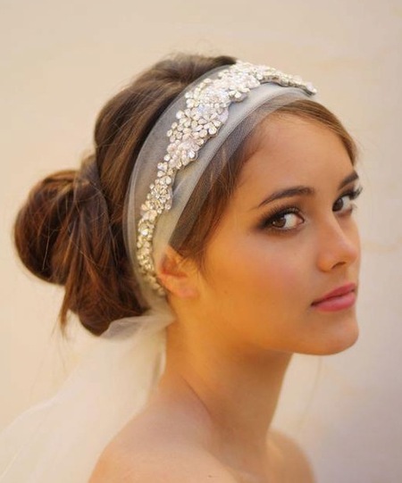 Bridal wedding veil