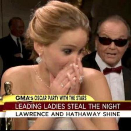 Jennifer Lawrence Interview After Oscars Jack Nicholson