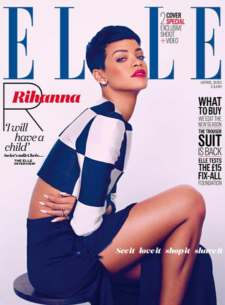 Rihanna for Elle UK April 2013