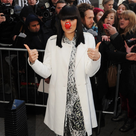 Jessie J wears printed jumpsuit outside BBC Radio 1
