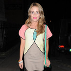 Lydia Bright nails spring pastels in own boutique dress