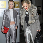 FASHION FIGHT: LAURA WHITMORE V RITA ORA IN SILVER SUIT