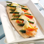 Poached Salmon with Lemon, Asparagus & Dill