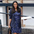 Pregnant Rochelle Humes is pretty in polka dots