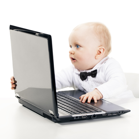 baby on the computer