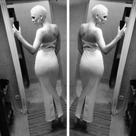 Jessie J in white birthday dress