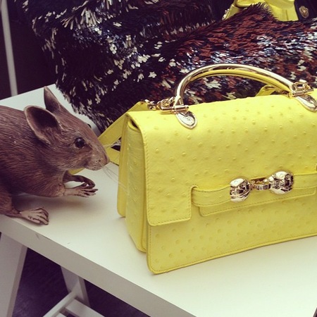 Mulberry Bayswater Shoulder in yellow
