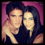 Thom Evans and Jessica Lowndes loved up