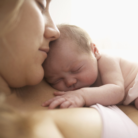 Mother and newborn baby