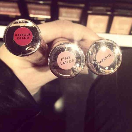 Kelly Brook with her New Look lip glosses