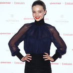 Miranda Kerr nails pencil skirt in sheer style