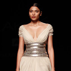 Luciana Barrosso's Naeem Khan wedding dress